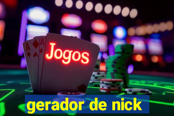 gerador de nick